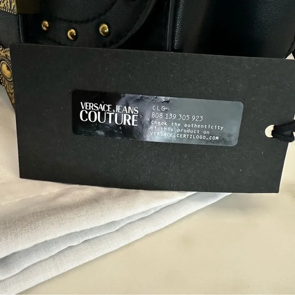 Versace Jeans Couture Western Black Belt Bag - Picture 2 of 4